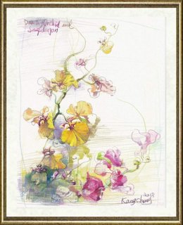 钟耕略_跳舞兰和金鱼草_br_Dancing Orchid & Snapdragon
